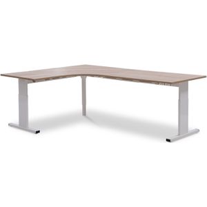Hoekbureau T-line 200 x 300 cm | Keuze uit 6 bladkleuren | 15 afmetingen | Rond hoekblad