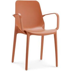 Designstoel Ginevra Terracotta | Kunststof | Stapelbaar | Leverbaar in 5 kleuren