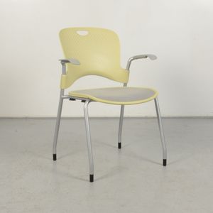Vergaderstoel Herman Miller Caper Groen Stapelbaar | Designstoel | Gestoffeerd | Stapelbaar