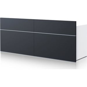 Receptiebalie Welcome XL Zwart | Geschikt voor 2 werkplekken | Gemaakt van melamine bladen | Keuze uit wit en zwart