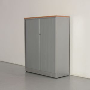 Ahrend roldeurkast, aluminium, 145x120 cm, incl. 3 legborden, gladde deur, |