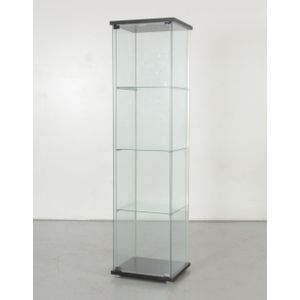 Officenow vitrinekast, glas, 164 x 42.5 cm, incl. 3 legborden |