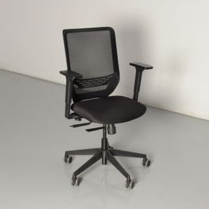 Frontseat bureaustoel, zwart/mesh, 2D armleggers, |