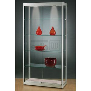 Vitrinekast GPC1000 200x100cm incl 4 legborden | 200 x 100 cm | Incl. 4 legborden | Met schuifruiten