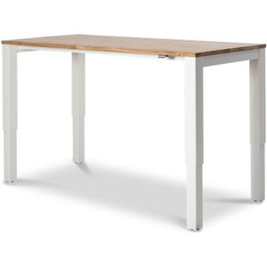 Zit-sta bureau Wood Series Aurora 180 x 80 cm | Massief eikenhouten blad | 180 x 80 cm | Tot 120,5 cm hoog