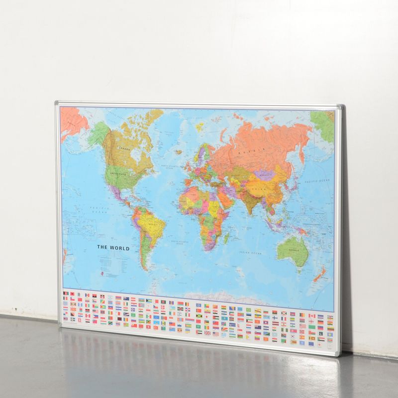 Officenow landkaart, Europa, 101 x 138 cm | Duurzame keuze