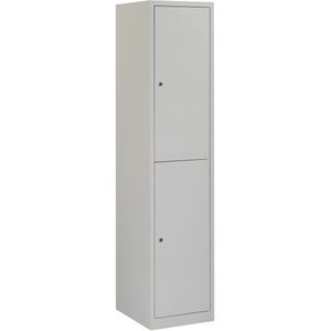 Garderobekast Plain Elite 40V 2-deurs Grijs | Verkrijgbaar in meerdere kleuren | Met cilinderslot | Gepoedercoate afwerking