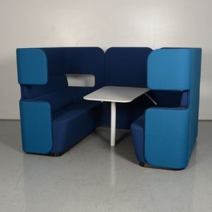 Akoestische vergaderunit Martela Blauw 205 x 146 cm | Akoestische unit | Blauw ontwerp | Vaste armsteunen