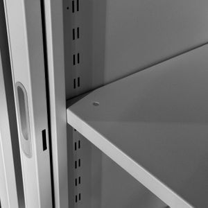 Los legbord Basic 120 cm Aluminium | Voor de roldeurkast Basic van 120 cm breed | Verkrijgbaar in 5 kleuren
