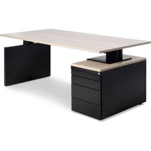 Recht bureau Exclusive-line Pro 160 x 80 cm | Keuze uit 6 bladkleuren | 2 afmetingen | Voorzien van opbergruimte