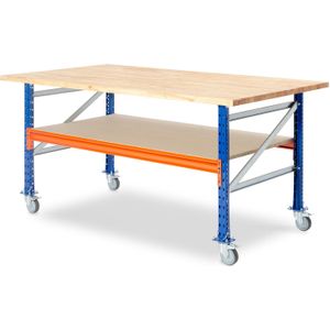 Werktafel verrijdbaar 225 x 100 cm | Verrijdbaar | Oerdegelijke kwaliteit | Verkrijgbaar in verschillende maten
