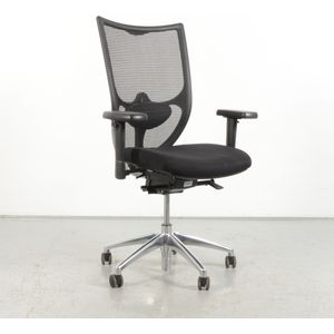Bureaustoel CS Airtop Zwart Mesh rugleuning | Gestoffeerd | NEN1335 | Mesh rugleuning