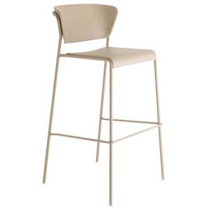 Barkruk Scab Lisa Zand | Geschikt voor counterhoogte 100 cm | Set van 2 | Stapelbaar tot 6 stuks