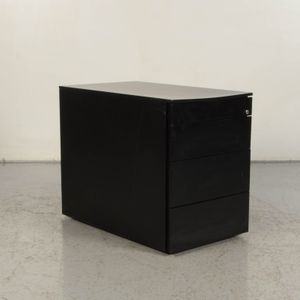 Verrijdbaar ladeblok Officenow Zwart 59,5 x 43 x 75 cm 4 laden | Verrijdbaar ladeblok | 4 laden | Zwart metaal