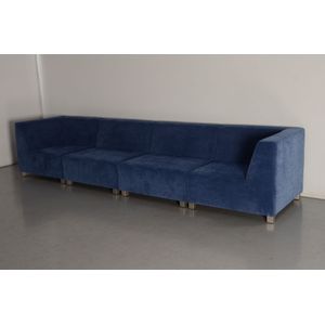 Brafour bank, blauw, 4-poot onderstel |