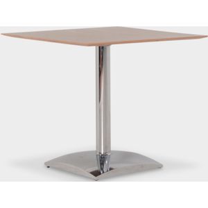 Solidesk kantinetafel, zebrano blad, 79 x 79 cm, | Duurzame keuze | Vaste hoogte | voor 4-5 personen