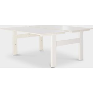 Benchwerkplek Solidesk 160 x 160 cm | Wit blad | Hoogte instelbaar | Voor 2 personen