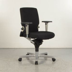 Bureaustoel Haworth Comforto 77 Zwart Gasveer vernieuwd Opnieuw gestoffeerd | Gestapt synchroonmechanisme | NEN 1335 gecertificeerd | 3D armsteunen