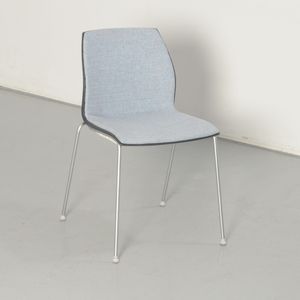 Kastel Kalea designkantinestoel, blauwgrijs / antraciet, 4-poot onderstel |