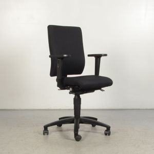 Bureaustoel Dauphin @Just Magic Zwart Opnieuw gestoffeerd | Opnieuw gestoffeerd | Verstelbare zitdiepte | NEN1335