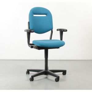 Bureaustoel Ahrend 220 Blauw 2D armleggers | NEN1335 | Met synchroonmechanisme | Verstelbare zitdiepte