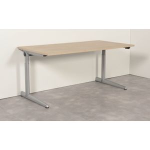 Ahrend 500 bureau handslinger, bladkleur naar keuze, 180 x 80 cm, aluminium onderstel |