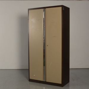 Draaideurkast Officenow Bruin Lichtbruin 195 x 100 cm | Hoog model | Incl. 4 legborden | Voldoende ruimte