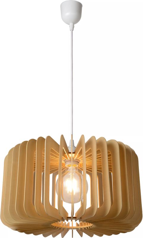 Hanglamp Etta Naturel | Geschikt voor LED | In hoogte verstelbaar | Aansluitbaar op een dimmer