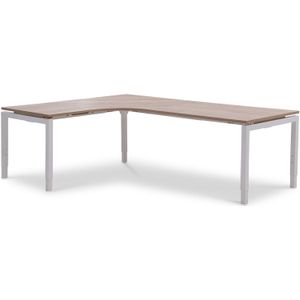 Hoekbureau Pro-line 168 x 168 cm | Keuze uit 6 bladkleuren | 15 afmetingen | Rond hoekblad
