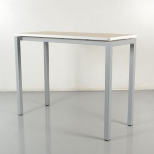 TDS kantinetafel, eiken blad, 120 x 50 cm, vaste hoogte onderstel | Hoog model