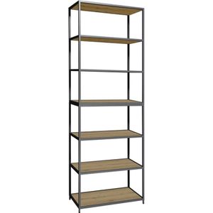 Wandkast Flexwall 80H 6-vaks | Modulair systeem | Verkrijgbaar in 3 kleuren | Legbord met houtnerfstructuur