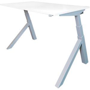 Zit-sta bureau Sync 160 x 80 cm | Tot 130,5 cm hoog | Keuze uit 6 bladkleuren | Keuze uit 4 onderstelkleuren