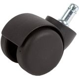 Set harde wielen 55mm 5 stuks | Set van 5 | Universeel (geschikt voor de meeste bureaustoelen) | Voor zachte vloeren