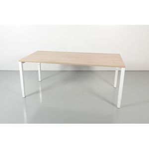 Twinform bureau, bladkleur naar keuze, 180 x 90 cm, hoogte instelbaar onderstel | 4-poot onderstel | Hoogte verstelbaar