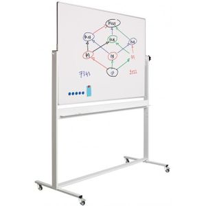 Kantelbord Solid 90 x 120 cm | Verschillende afmetingen mogelijk | 4 Industriële wielen 2 met rem | Dubbelzijdig beschrijfbaar