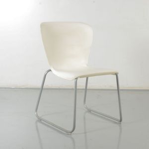 Steelcase Westside vergaderstoel, wit, buisframe onderstel | Stapelbaar