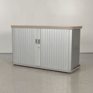 Roldeurkast Gispen Octa Aluminium 72 x 120.5 cm Incl. 1 legbord | Laag model | Incl. 1 legbord | Sleutel bestelbaar