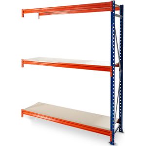 Grootvak aanbouwstelling 150 cm breed Verschillende dieptes Oranje/blauw | Aanbouw voor grootvakstelling | Verkrijgbaar in verschillende
