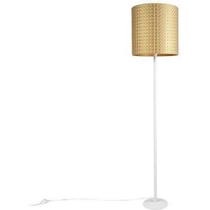 QAZQA simplo - Moderne Vloerlamps-sStaande Lamp - 1 lichts - H 1790 mm - Goud/messing - Woonkamers-sSlaapkamers-sKeuken