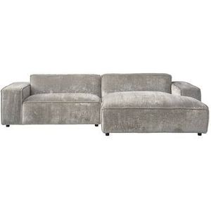 by fonQ Chunky Chaise Longue Rechts - Olifantengrijs - Rib