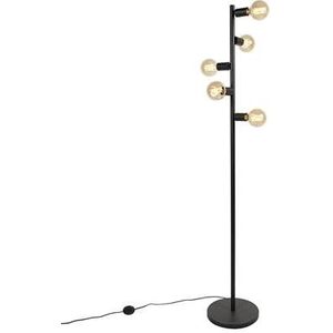 QAZQA Moderne vloerlamp zwart 5-lichts - Facil