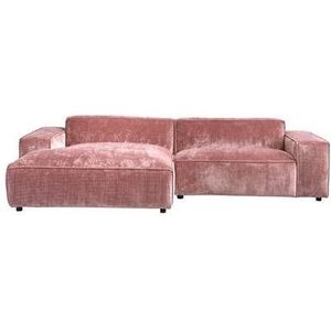 by fonQ Chunky Chaise Longue Links - Oud Roze - Rib