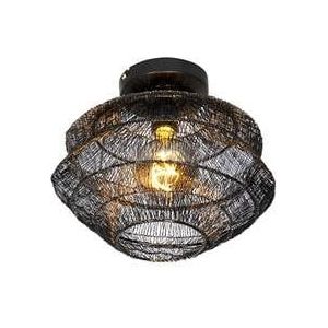 QAZQA Oosterse plafondlamp zwart 25 cm - Vadi