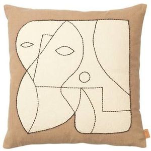 ferm LIVING Figure Sierkussen 50 x 50 cm - Dark Taupe