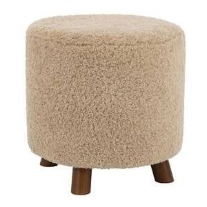 J-Line Poef Schaap Poot Polyester Beige