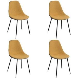 Mica Decorations Tallos Eetkamerstoelen - Gerecycled Polyester - Oker