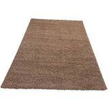 Flycarpets Candy Shaggy Vloerkleed - 140x140cm - Mocca - Hoogpolig - Vierkant