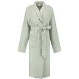 Yumeko kimono badjas gewassen linnen wafel misty green s