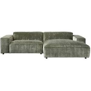 by fonQ Chunky Chaise Longue Rechts - Donkergroen - Rib