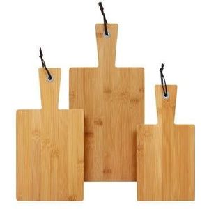 Lisomme Dille houten serveerplank bamboe - set van 3
